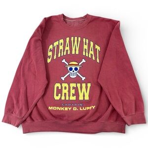 Straw Hat Crew ONE PIECE Red Sweater
